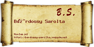 Bárdossy Sarolta névjegykártya