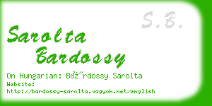 sarolta bardossy business card